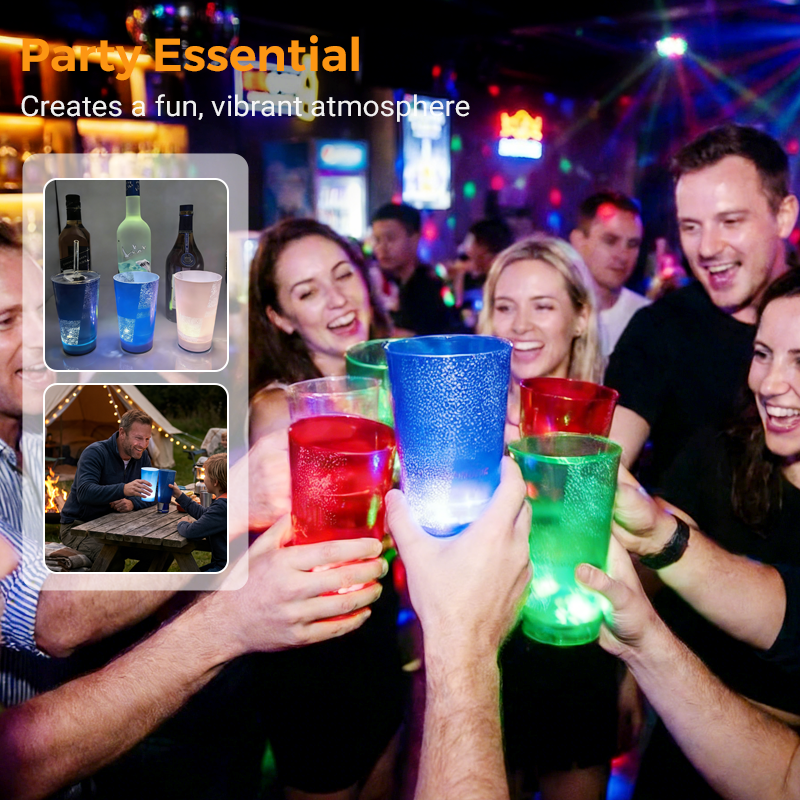 Leuchtender Trinkbecher mit Strohhalm – Für Partys, Bars & Veranstaltungen 🥤✨