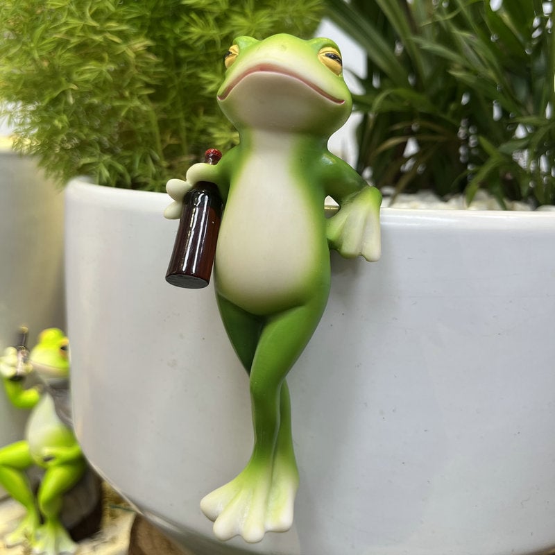Kletternde Froschdekorationen/Climbing frog decorations