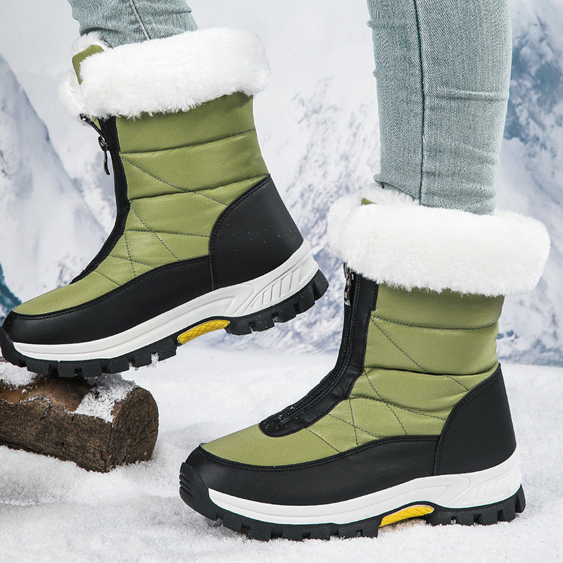 🔥🚀Kostenloser Versand💝👢Rutschfeste, warme Schneestiefel mit Reißverschluss für Damen✨