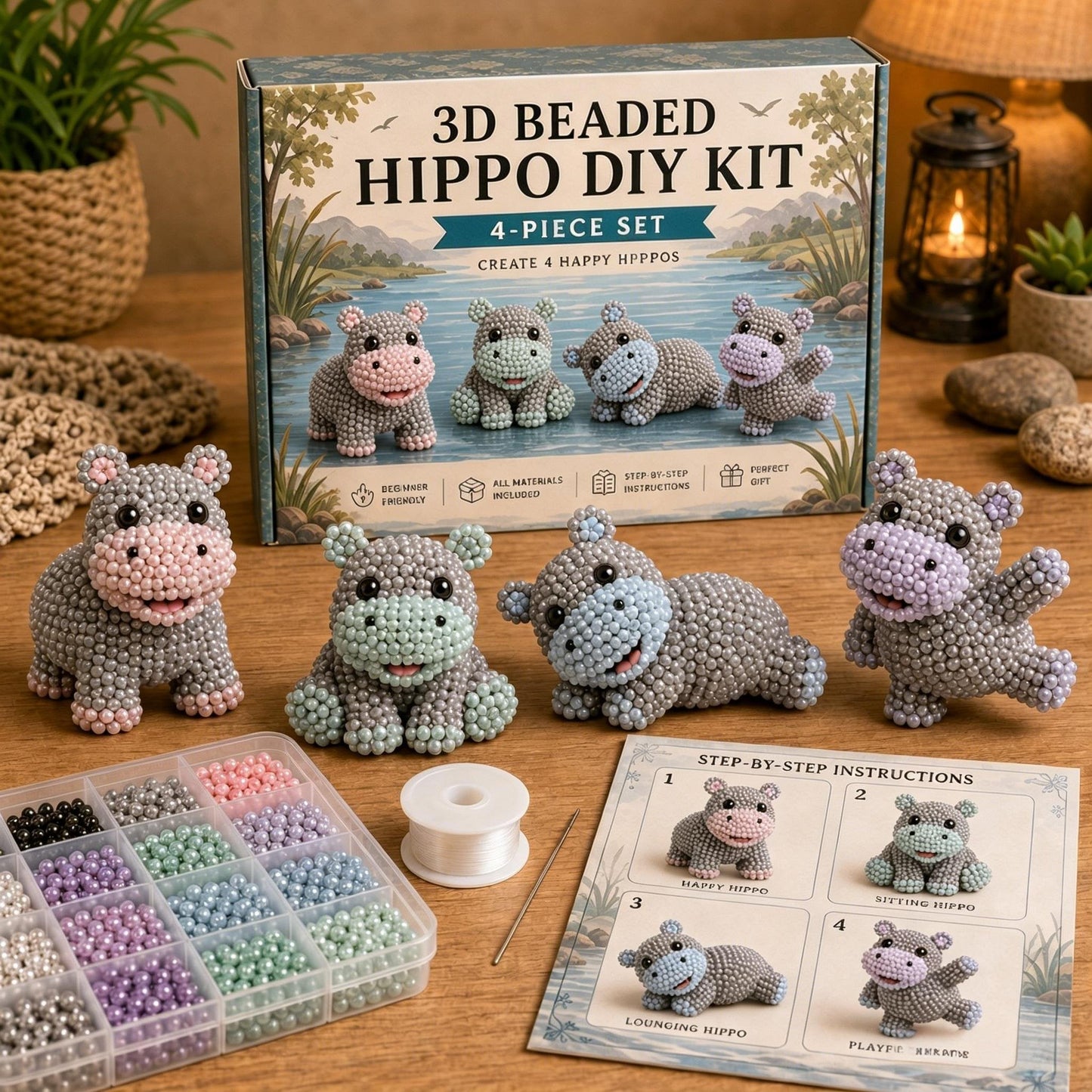 ✨ Letzter Tag: 49 % Rabatt ✨ – 🧵✨ DIY-Set für winzige 3D-Perlentiere