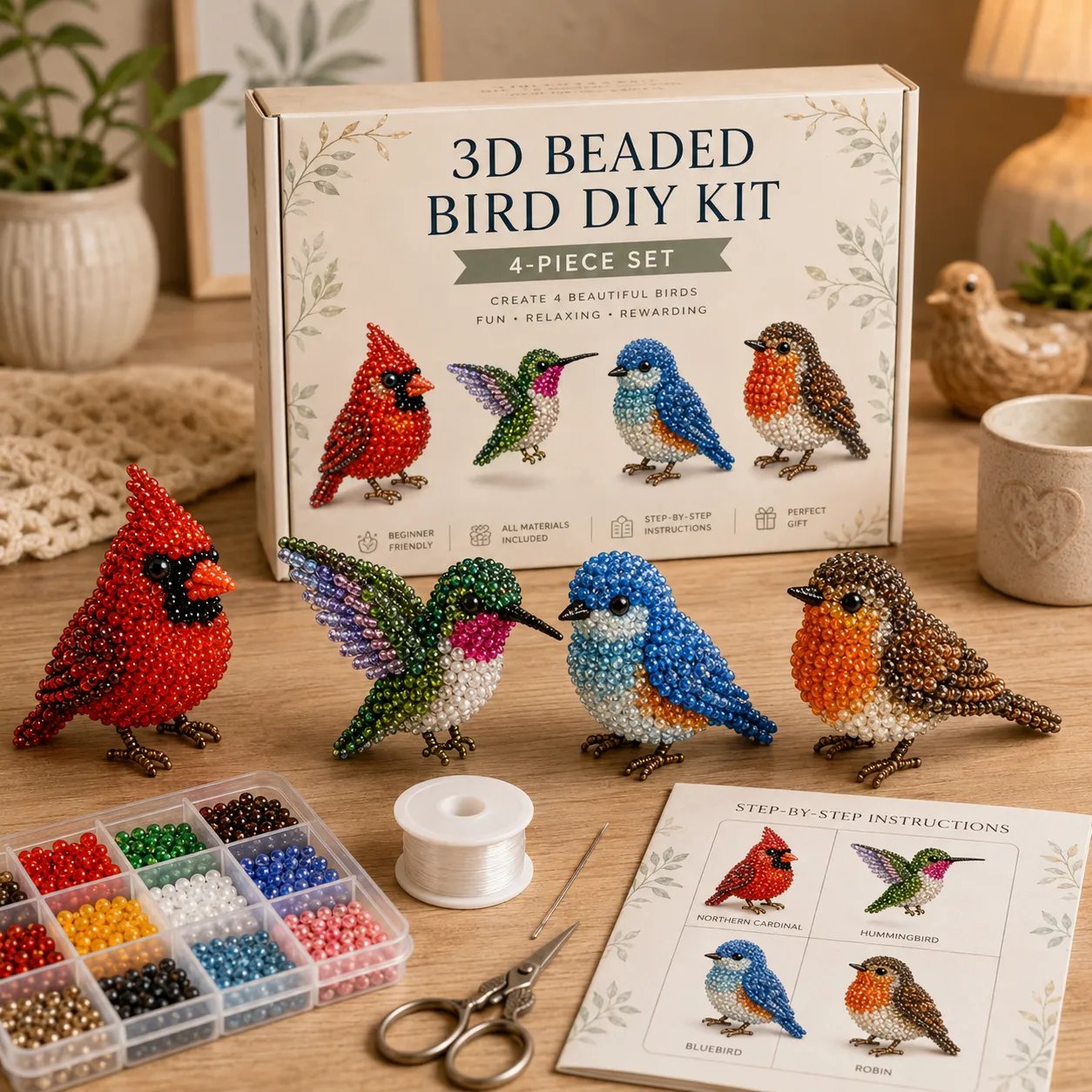 ✨ Letzter Tag: 49 % Rabatt ✨ – 🧵✨ DIY-Set für winzige 3D-Perlentiere
