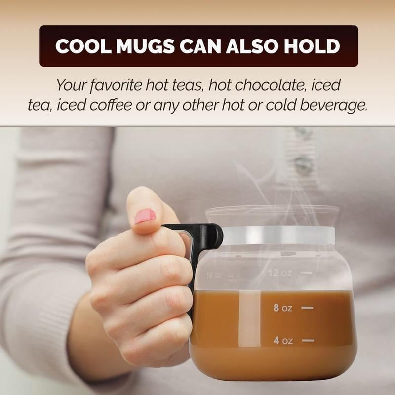 💕49 % Rabatt💖☕ 470-ml-Glas-Kaffeetasse – im Kaffeekannen-Stil