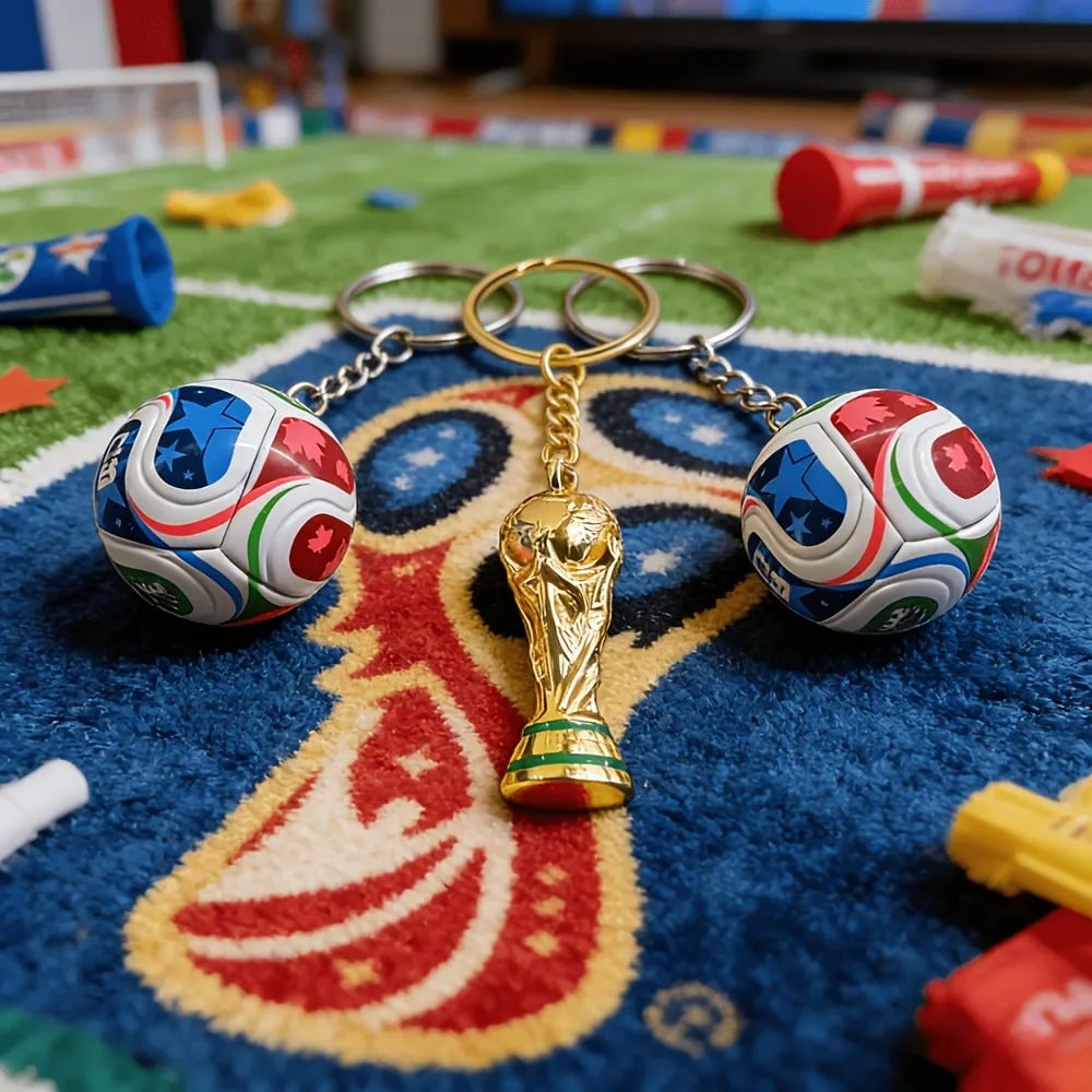 Schlüsselanhänger zur FIFA-Fußball-Weltmeisterschaft 2026 (USA-MEX-CAN): Trage den Geist des Spiels überallhin mit dir ✨
