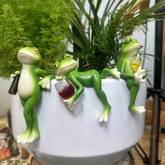 Kletternde Froschdekorationen/Climbing frog decorations