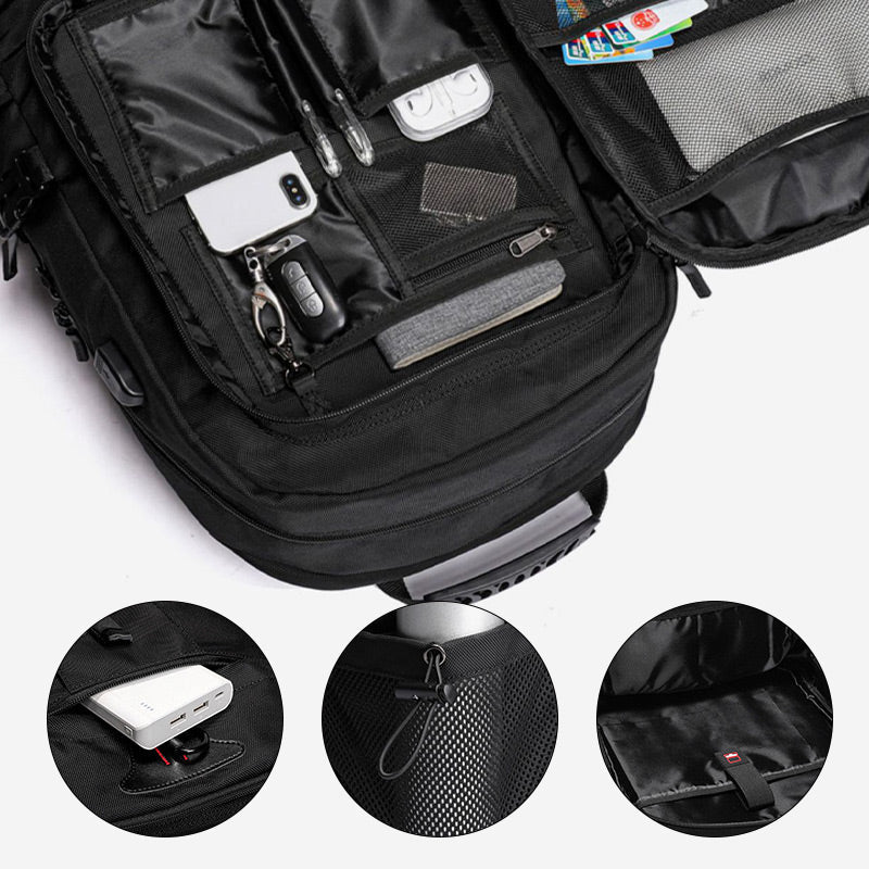 Erweiterbarer multifunktionaler Outdoor-Rucksack mit großer Kapazität