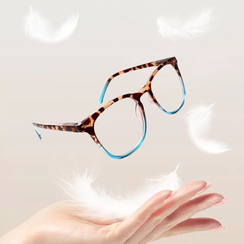 Damen-Lesebrille mit sexy Leopardenmuster, Anti-Blaulicht-Farbverlauf