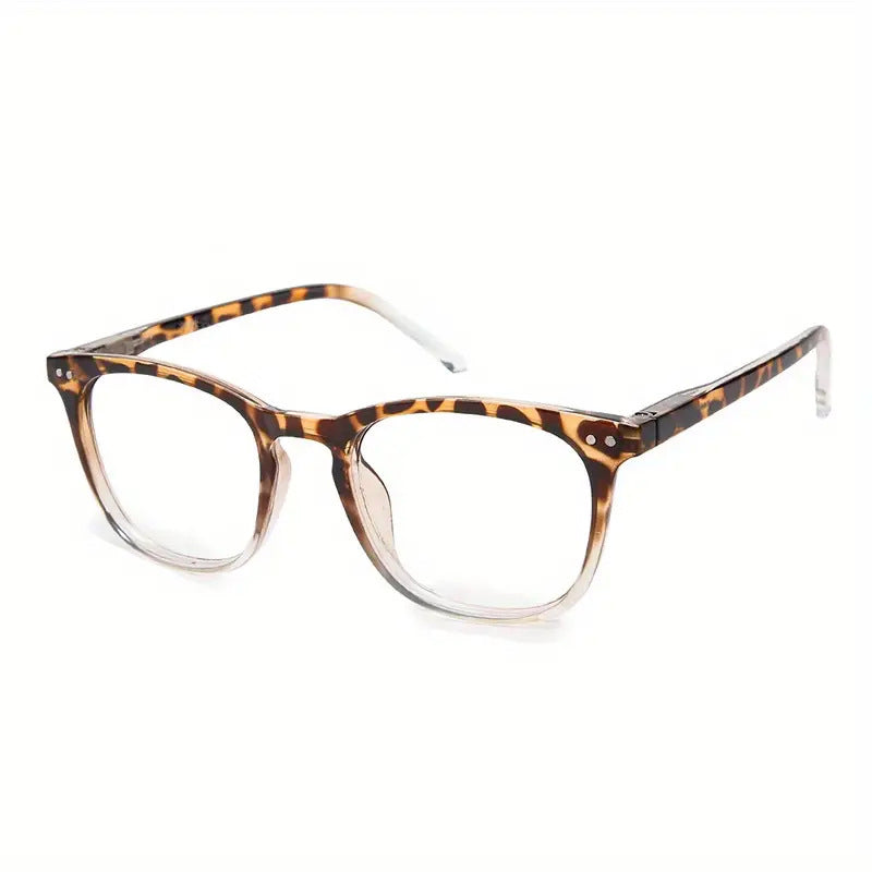 Damen-Lesebrille mit sexy Leopardenmuster, Anti-Blaulicht-Farbverlauf