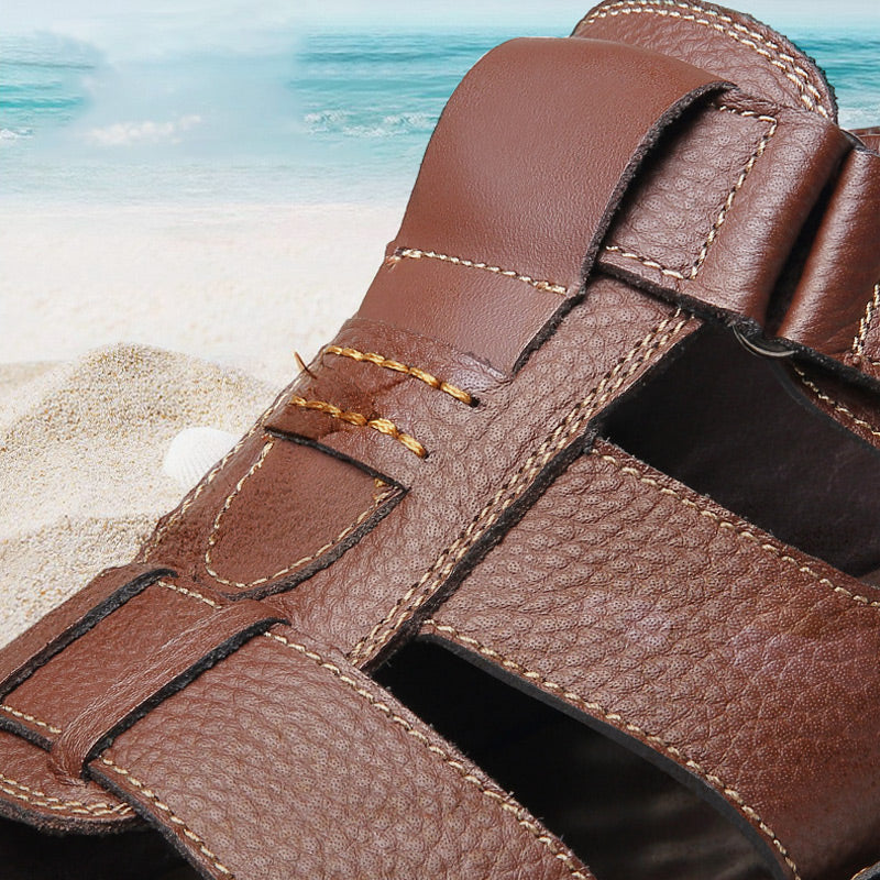 Atmungsaktive Sommer-Ledersandalen für Herren/Breathable summer leather sandals for men