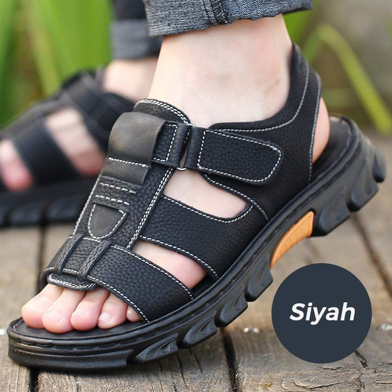 Atmungsaktive Sommer-Ledersandalen für Herren/Breathable summer leather sandals for men