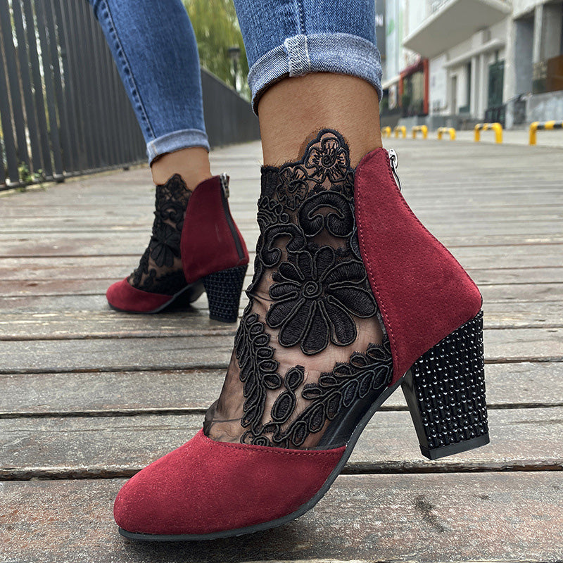 Damen High Heels mit eleganter Spitze für den Sommer