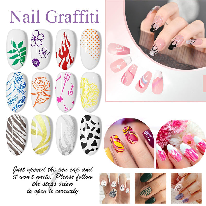 🎨Kreatives Nageldesign-Set mit 12 Farben – geeignet für Nageldesign-Begeisterte jeden Alters