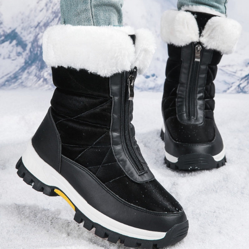 🔥🚀Kostenloser Versand💝👢Rutschfeste, warme Schneestiefel mit Reißverschluss für Damen✨