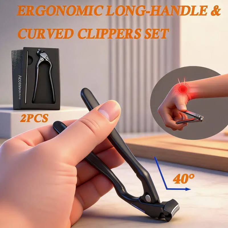 Edelstahl-Nagelknipser mit Spritzschutz – Große Öffnung für eingewachsene Nägel & Fußpflege ✂️👣