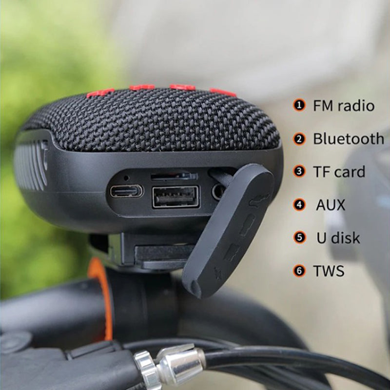 Bluetooth-Sportlautsprecher für Fahrrad – IPX5 wasserdicht, TWS & MicroSD-Karten-Support 🚴‍♂️🔊
