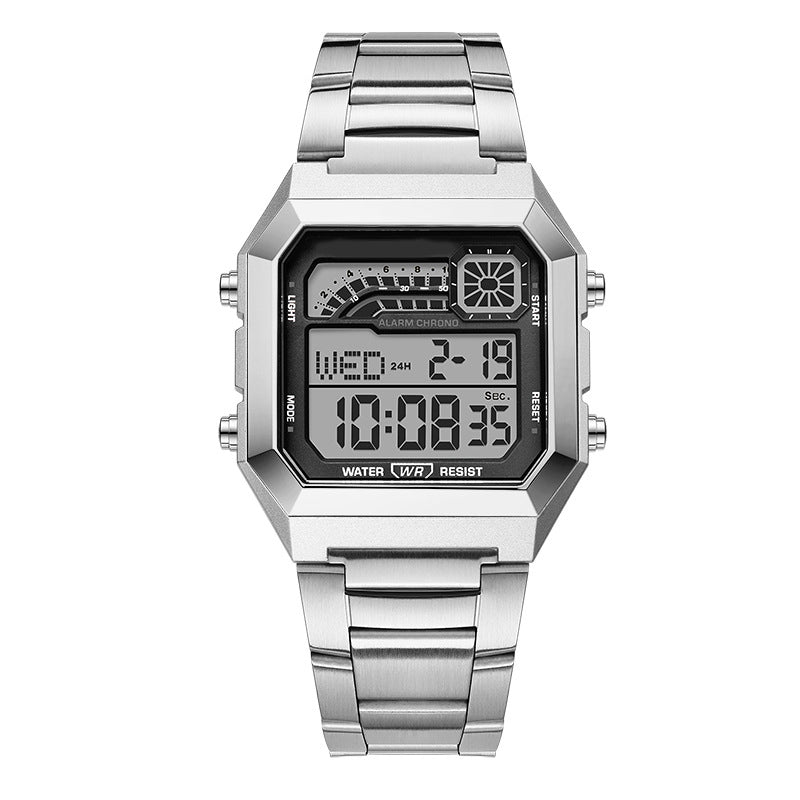 ⌚ Unisex-Digitaluhr mit Quadratischem Display – Leuchtanzeige, 30M Wasserdicht & Leichter Haltbarer Armband 🌙