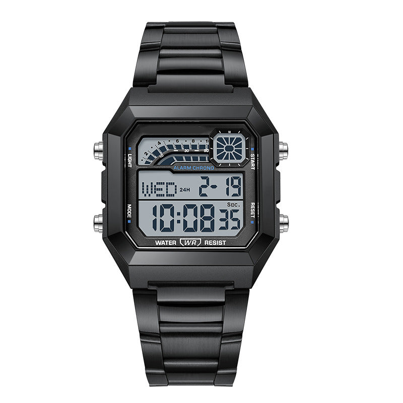 ⌚ Unisex-Digitaluhr mit Quadratischem Display – Leuchtanzeige, 30M Wasserdicht & Leichter Haltbarer Armband 🌙