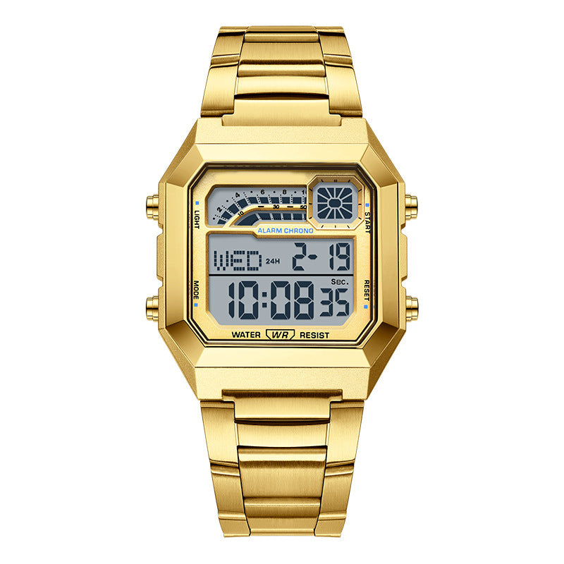 ⌚ Unisex-Digitaluhr mit Quadratischem Display – Leuchtanzeige, 30M Wasserdicht & Leichter Haltbarer Armband 🌙
