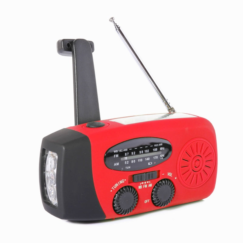 Multifunktionales tragbares Notfallradio mit Solarbetrieb