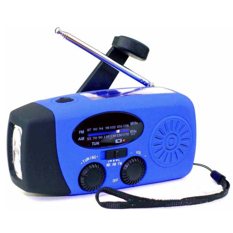 Multifunktionales tragbares Notfallradio mit Solarbetrieb