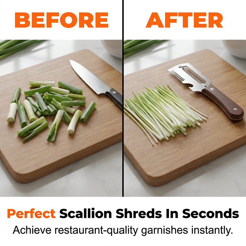 3-in-1 Vegetable Peeler with Bottle Opener & Scallion Shredder