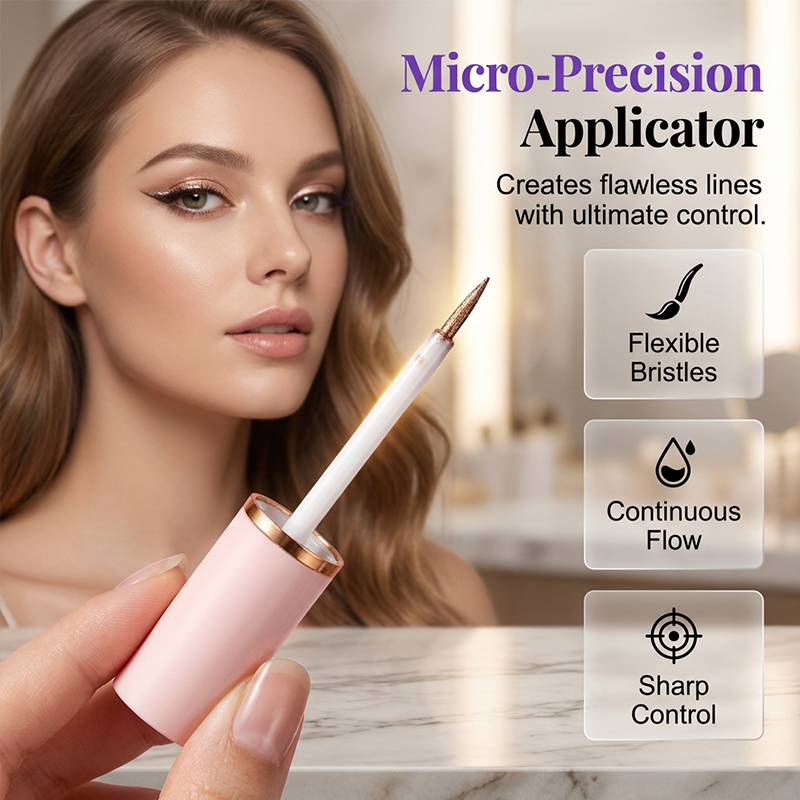8-teiliges Set mit flüssigem Glitzer-Eyeliner